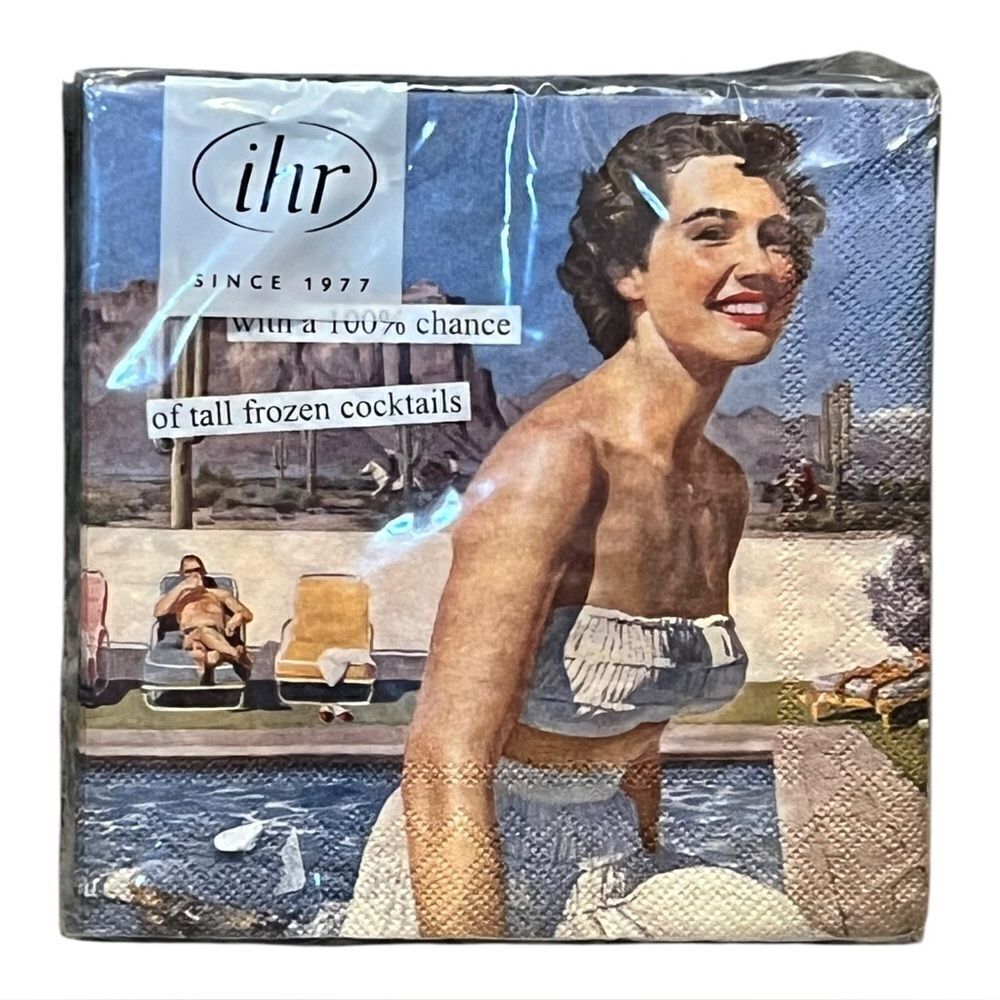 Hot and Dry Funny Cocktail Napkins by Anne Taintor Set of 20 New